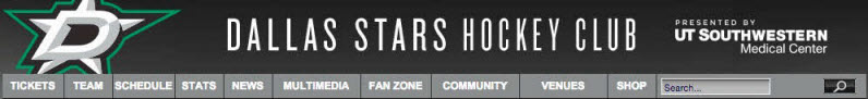 DallasStars.com Navigation