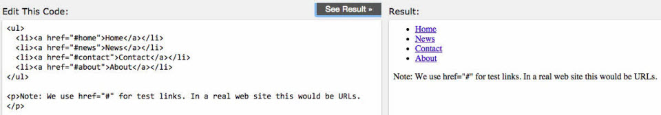 W3Schools Coding Example